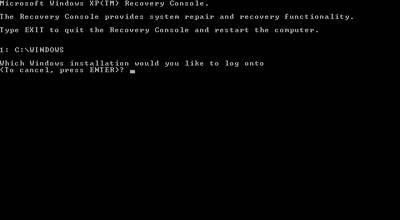 Windows XP fixmbr Step 4